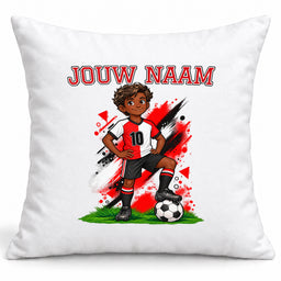 Voetbal Kussen - Gepersonaliseerd met naam en nummer – foto 3 van 4