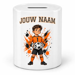 Voetbal Spaarpot - Gepersonaliseerd met naam en nummer – foto 2 van 4