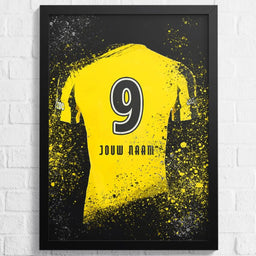Voetbalposter - Gepersonaliseerd met naam en nummer – gepersonaliseerd voetbalcadeau