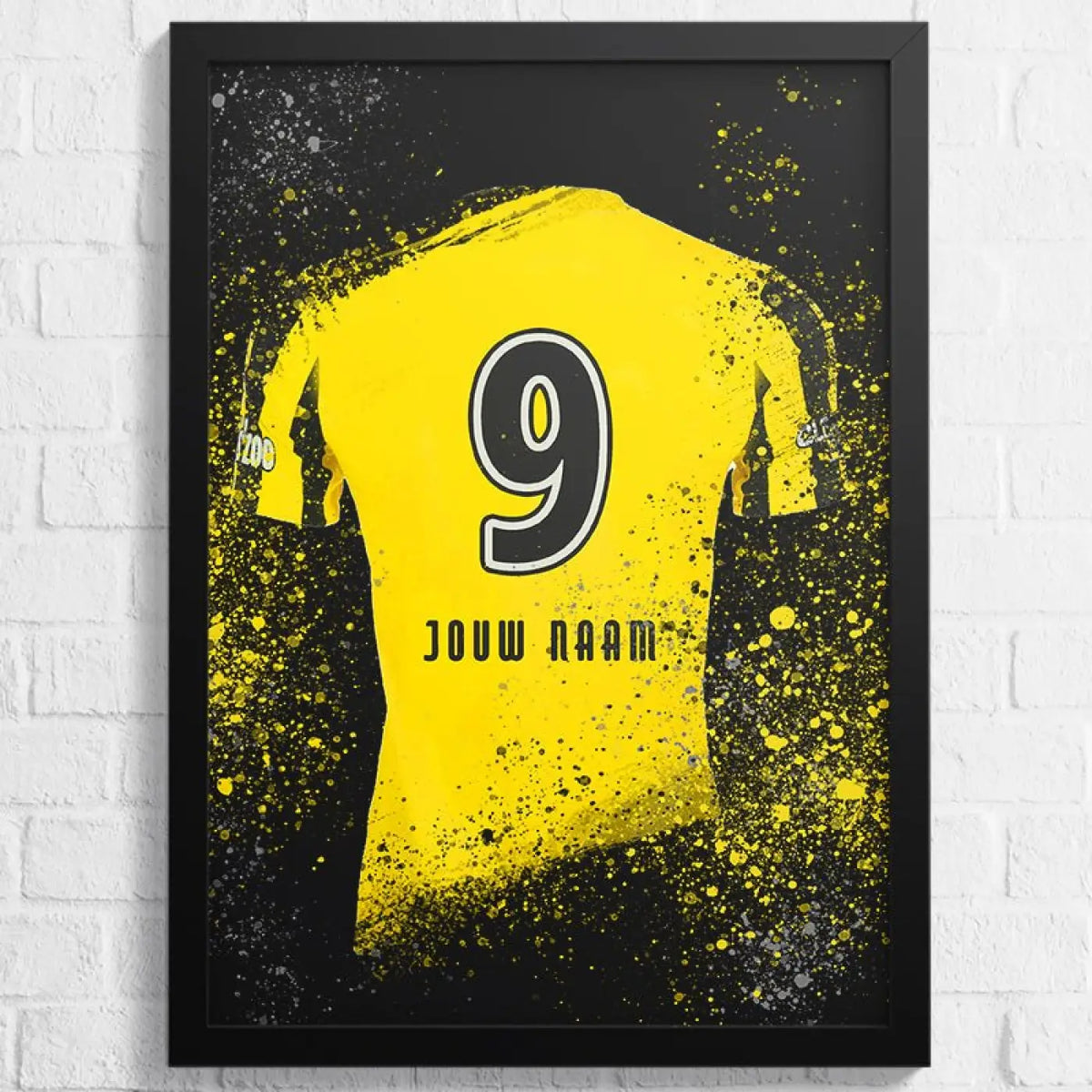 Voetbalposter - Gepersonaliseerd met naam en nummer – gepersonaliseerd voetbalcadeau