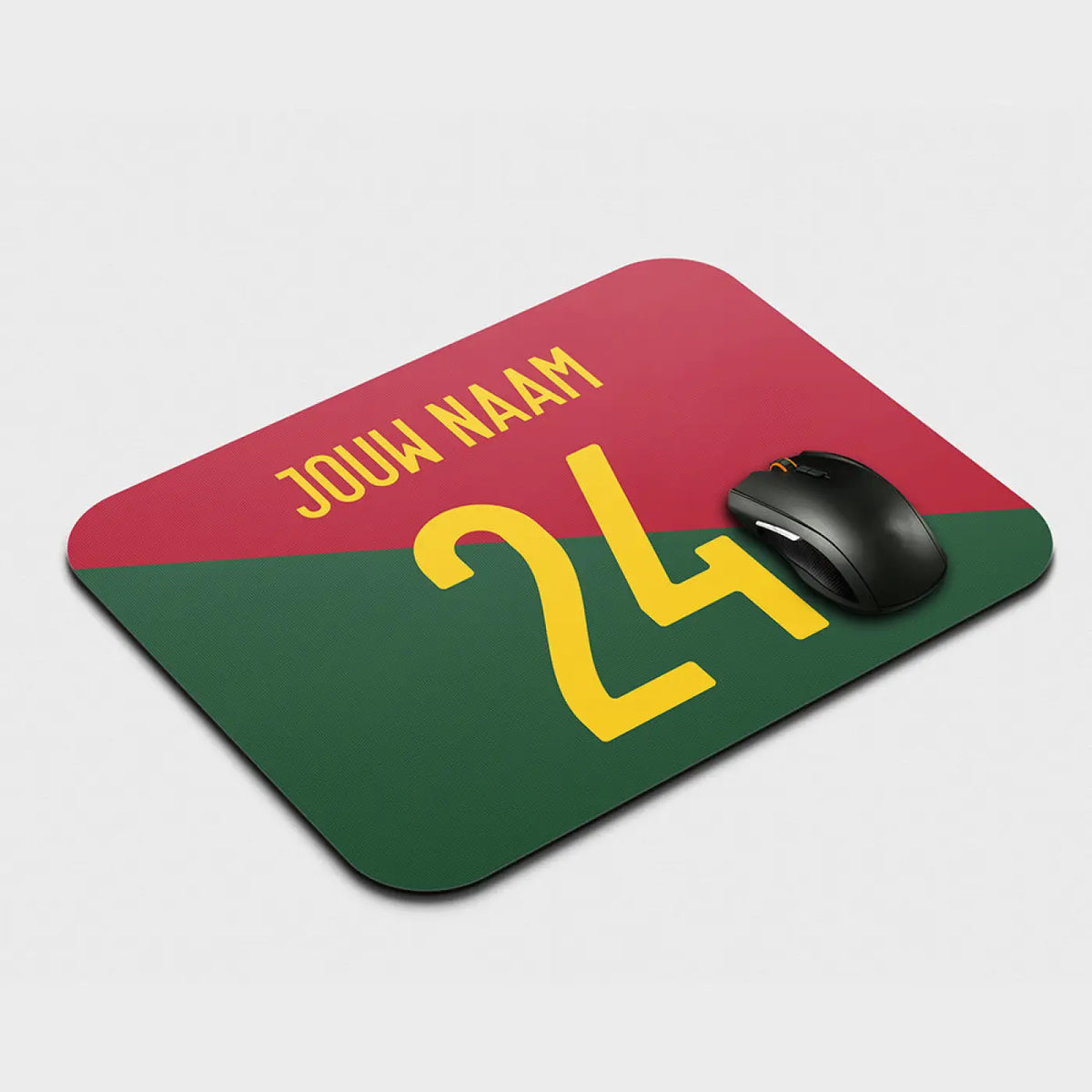 Voetbal muismat - Gepersonaliseerd met naam en nummer – gepersonaliseerd voetbalcadeau