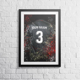 Voetbalposter - Gepersonaliseerd met naam en nummer – foto 2 van 5
