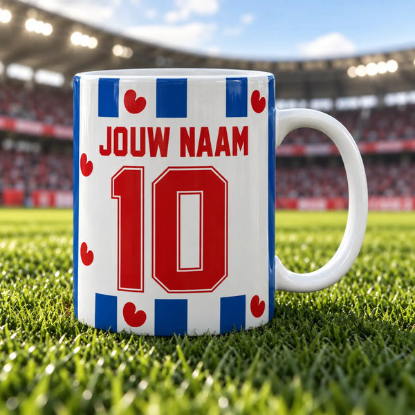 Friesland Voetbalmok Gepersonaliseerd met naam en nummer – gepersonaliseerd voetbalcadeau