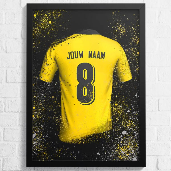 Voetbalheld Voetbalposter - Gepersonaliseerd met naam en nummer – gepersonaliseerd voetbalcadeau