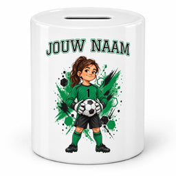 Voetbal Spaarpot - Gepersonaliseerd met naam en nummer – foto 3 van 4