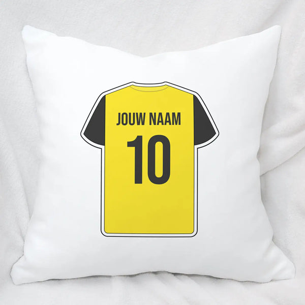 Twaalfde man Voetbal Kussen - Gepersonaliseerd met naam en nummer – gepersonaliseerd voetbalcadeau