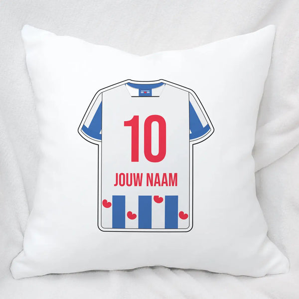 Friesland Voetbal Kussen - Gepersonaliseerd met naam en nummer – gepersonaliseerd voetbalcadeau