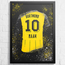 Voetbalposter - Gepersonaliseerd met naam en nummer – gepersonaliseerd voetbalcadeau