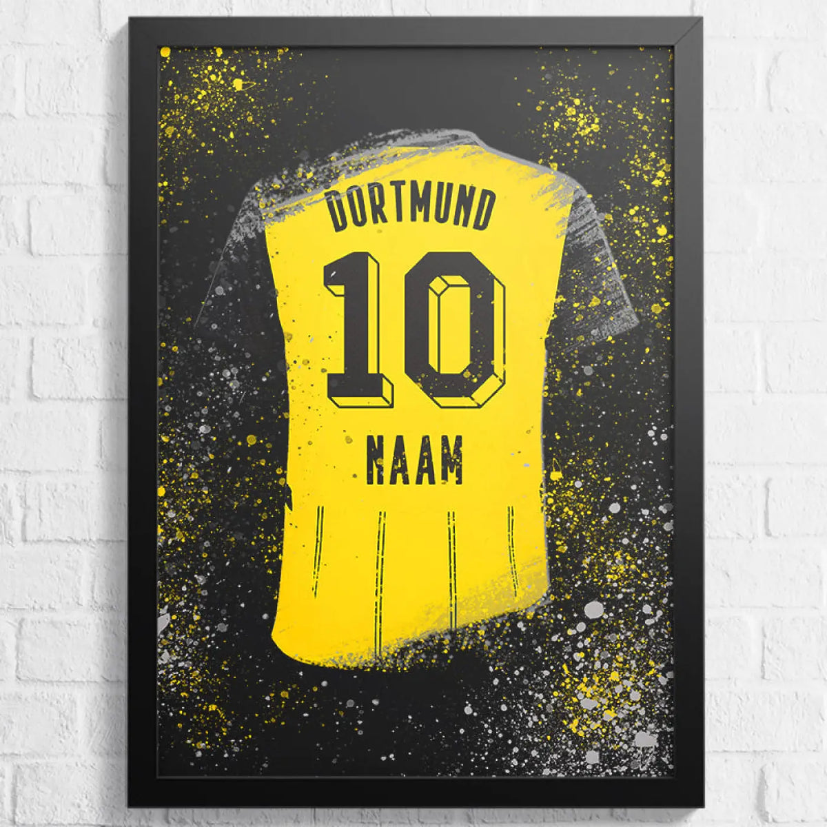 Voetbalposter - Gepersonaliseerd met naam en nummer – gepersonaliseerd voetbalcadeau