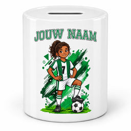 Voetbal Spaarpot - Gepersonaliseerd met naam en nummer – foto 4 van 4