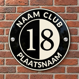 Naambordje Voordeur - Club Badge – gepersonaliseerd voetbalcadeau