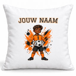 Voetbal Kussen - Gepersonaliseerd met naam en nummer – foto 3 van 4