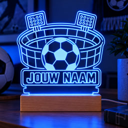 Voetbal LED Lamp met Naam - Stadion – gepersonaliseerd voetbalcadeau