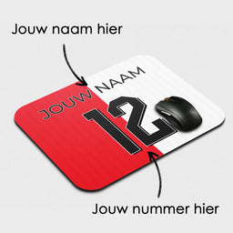 Voetbal muismat - Gepersonaliseerd met naam en nummer – foto 2 van 2