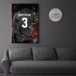 Voetbalposter - Gepersonaliseerd met naam en nummer – foto 3 van 5
