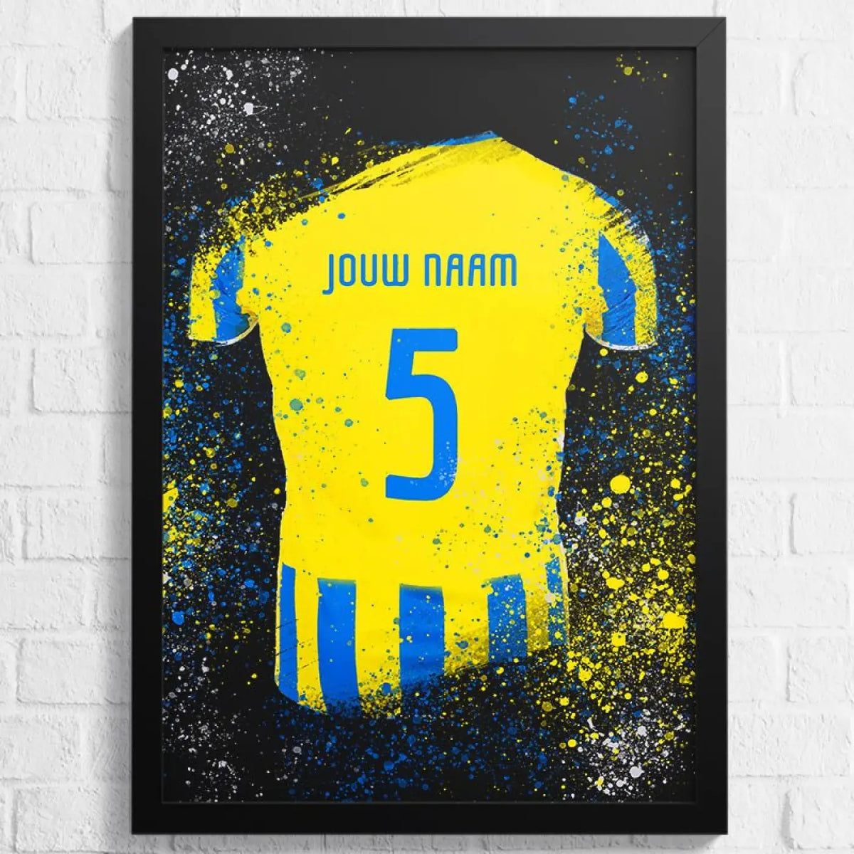 Voetbalposter - Gepersonaliseerd met naam en nummer – gepersonaliseerd voetbalcadeau