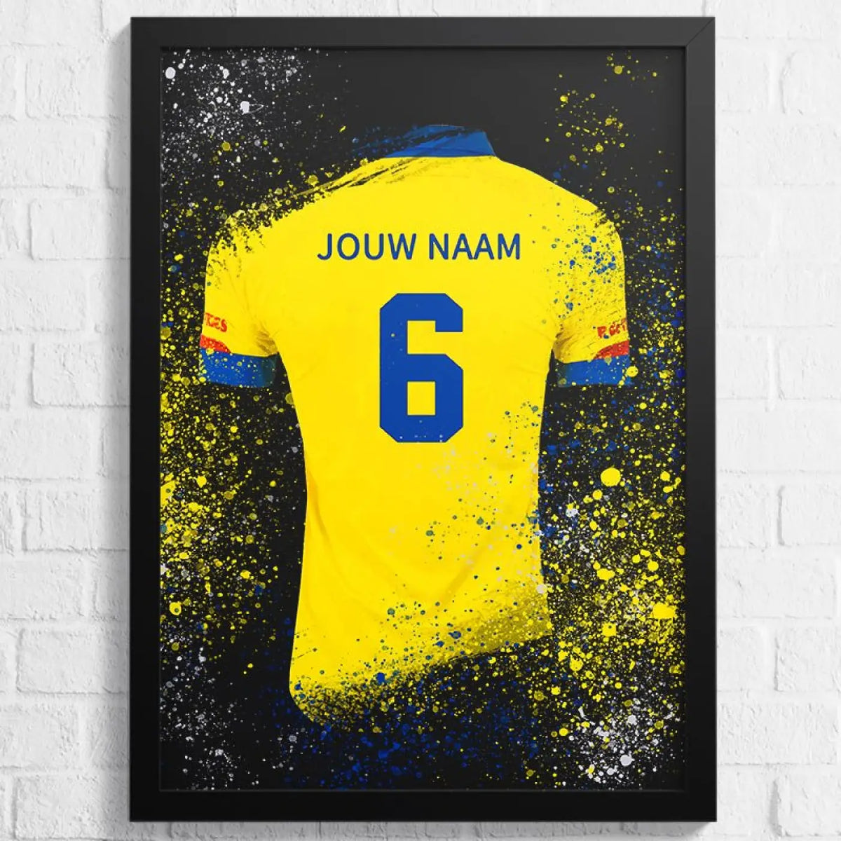 Voetbalposter - Gepersonaliseerd met naam en nummer – gepersonaliseerd voetbalcadeau