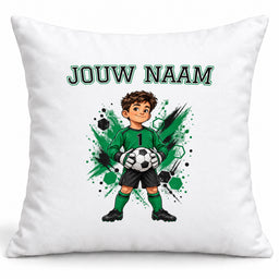 Voetbal Kussen - Gepersonaliseerd met naam en nummer – foto 2 van 4