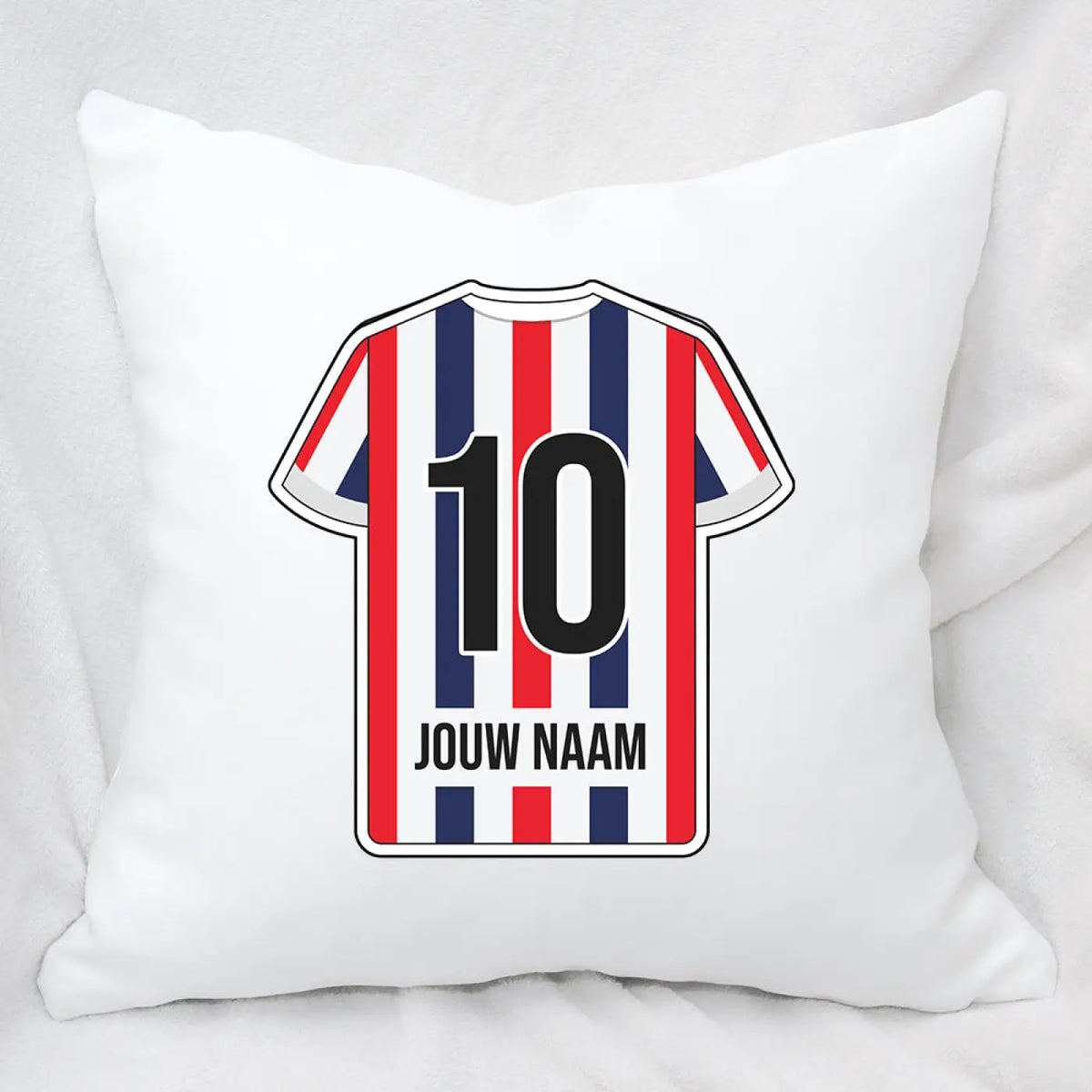 Voetbal Kussen - Gepersonaliseerd met naam en nummer – gepersonaliseerd voetbalcadeau