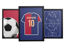 Voetbalposter - Gepersonaliseerd met naam en nummer – gepersonaliseerd voetbalcadeau