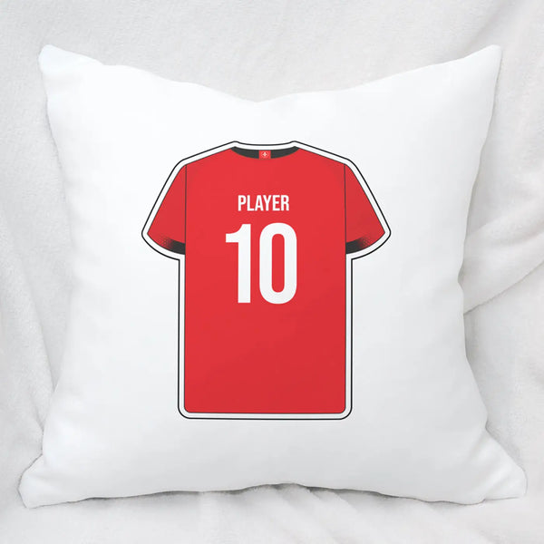 Teamfan Voetbal Kussen - Gepersonaliseerd met naam en nummer – gepersonaliseerd voetbalcadeau