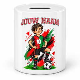 Voetbal Spaarpot - Gepersonaliseerd met naam en nummer – foto 2 van 4