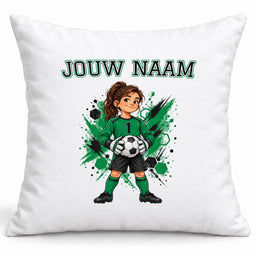 Voetbal Kussen - Gepersonaliseerd met naam en nummer – foto 3 van 4