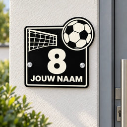Naambordje Voordeur - Voetbal met doel – foto 2 van 3
