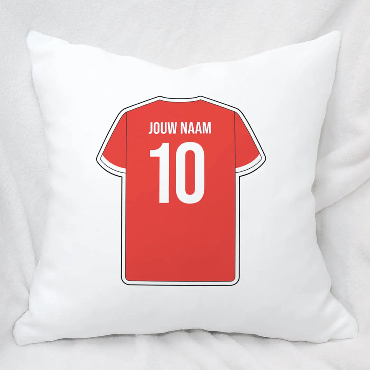 Voetbal Kussen - Gepersonaliseerd met naam en nummer – gepersonaliseerd voetbalcadeau