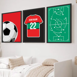 Voetbalposter - Gepersonaliseerd met naam en nummer – foto 2 van 5