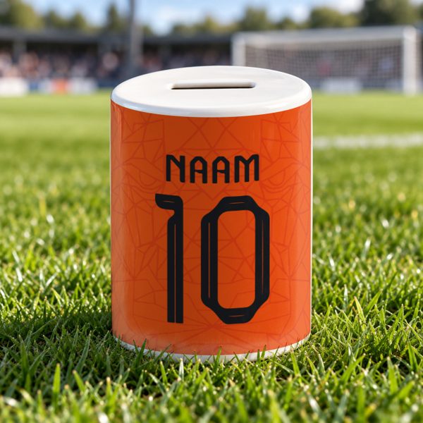 HolLand Voetbalspaarpot Gepersonaliseerd met naam en nummer – gepersonaliseerd voetbalcadeau